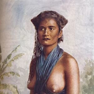 A woman of Fiji in native dress, 1902. Artist: Josiah Martin