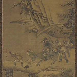 Zhong Kui and Demons Crossing a Bridge, 15h century. Creator: Dai Jin