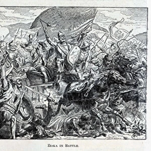 Ziska in Battle, 1882. Artist: Anonymous