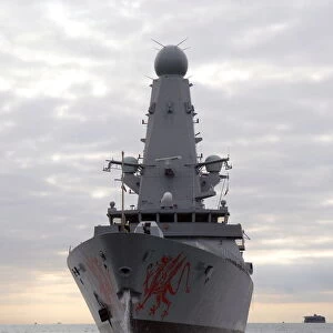 Type 45 Destroyer HMS Dragon Enters Portsmouth for the First Time