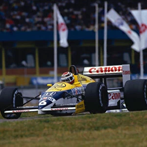 1986 German Grand Prix. Hockenheim, Germany. 25-27 July 1986. Nelson Piquet (Williams FW11 Honda) 1st position. Ref-86 GER 35. World Copyright - LAT Photographic