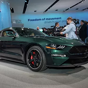 2019 Ford Mustang Bullitt debuts at the 2018 North American International Auto Show in Detroit