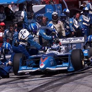 Alex Tagliani, CAN, Reynard, Ford. Tagliani pits for fuel Long Beach Grand Prix. 8, April, 2001