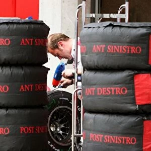 Formula One World Championship: Bridgestone prepare their tyres