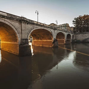 Bridge Over A River; Rome, Italy