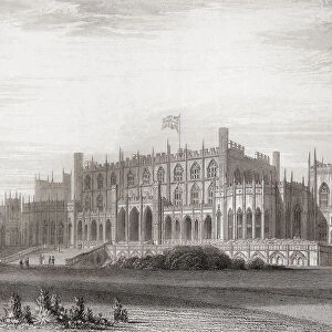 Eaton Hall, Cheshire, England In The Early 19th Century. From Churtons Portrait And Lanscape Gallery, Published 1836