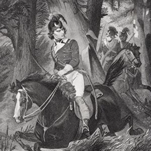 Francis Marion 1732-1795. Officer During American Revolution And Leader Of Guerrilla Band. Known As The Swamp Fox. From Painting By Alonzo Chappel