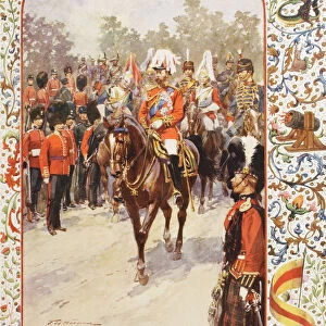 George V, As Field Marshal And British Regiments Of Which He Was Colonel. George Frederick Ernest Albert, 1865 To 1936. After The Painting By Frederic De Haenen From The Illustrated London News, 1910