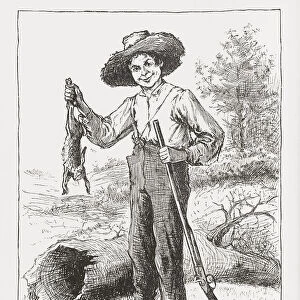 Huckleberry Finn, fictional character created by American author Mark Twain, who appears in the books The Adventures of Tom Sawyer and Adventures of Huckleberry Finn and as the narrator of Tom Sawyer Abroad and Tom Sawyer, Detective. After an illustration of Huck by American illustrator Edward Winsor Kemble in the first edition of The Adventures of Huckleberry Finn, 1885; Illustration