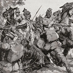 Irish Guards Beat Back A German Cavalry Charge With Bayonets During Wwi. From The War Illustrated Album Deluxe, Published 1915