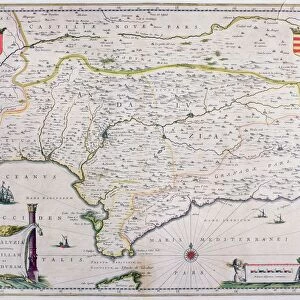 Map Of Andalusia Spain By Willem And Or Joannes Blaeu Published Amsterdam 1640