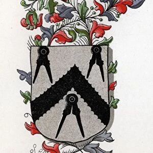 Masonic Arms Arms Granted To The Carpenters Company Of London 6Th Edward Iv 1466 Engraving From The Book The History Of Freemasonry Volume Ii Published By Thomas C. Jack London 1883