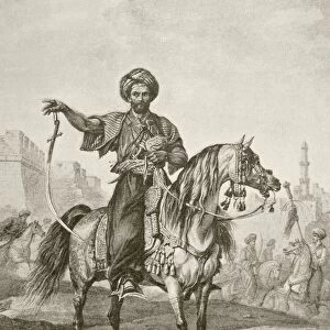 A Mounted Mamluk In Cairo. From Afrika, Dets Opdagelse, Erobring Og Kolonisation, Published In Copenhagen, 1901