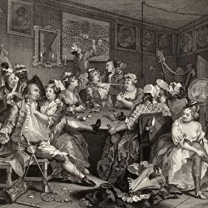 The Rakes Progress Tavern Scene From The Original Picture By Hogarth From The Works Of Hogarth Published London 1833