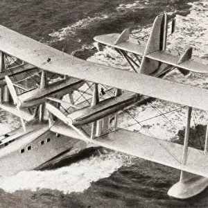 A Short S. 14 Sarafand Flying Boat, considered Britains largest flying boat in 1932. From The Pageant of the Century, published 1934
