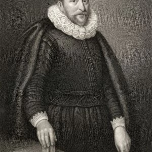 Sir Henry Wotton 1568-1639. English Poet And Diplomat. From The Book "Lodges British Portraits"Published London 1823