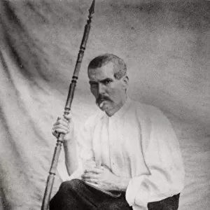 Sir Richard Francis Burton, 1821-1890, In His Tent In Africa. British Explorer, Translator, Writer, Soldier, Orientalist, Ethnologist, Linguist, Poet, Hypnotist, Fencer And Diplomat. From The Book The Life Of Captain Sir Richard Burton, Volume I, By His Wife Isabel Burton, Published 1893