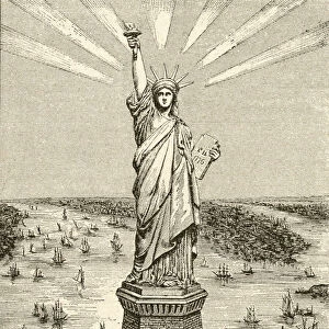 Statue Of Liberty, New York, United States Of America Soon After Its Dedication On October 28, 1886. From El Museo Popular Published Madrid, 1887