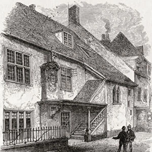 Yarmouth Tollhouse and entry to the old gaol, seen here in the 19th century, Yarmouth, England. From English Pictures, published 1890