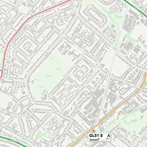 Tewkesbury GL51 8 Map
