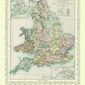 Map of England and Wales showing the Principal Religious Houses in the time of Henry VIII