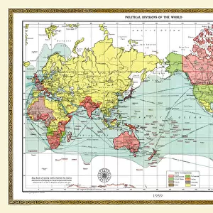 Old Map of the World 1959