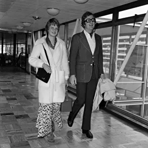 Actor Michael Caine and his daughter Dominique left Heathrow Airport for Los Angeles