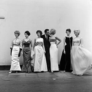 Six actresses line up at Cornwall Gardens, Kensington for a fitting and a photo call