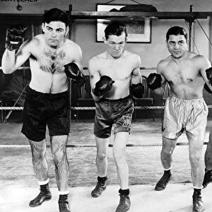 American Boxers from left to right Julius Okun Hilton cohen Archie Walker Panoho Denico