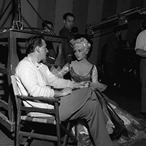 Beau Brummell 1954 Stewart Granger and Elizabeth Taylor in film studio