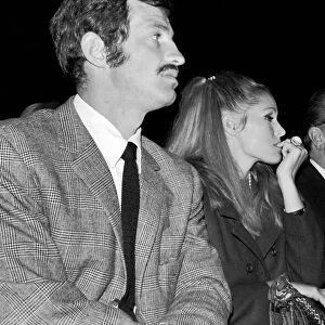 Brian London v. Cassius Clay: Actress Ursula Andress watching the fight