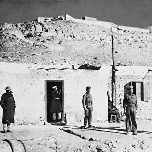 A building in El Salloum being used by the British as a signal station during the Second