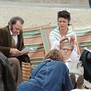 Some of the cast of "The Darling Buds of May"pictured during the filming of