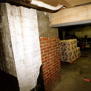 The cellar at Idols / The Lazy Pig in Whitley Bay which contained a record of air raids