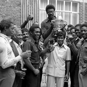 Clive Lloyd and his victorious West Indians after defeating the Australians in