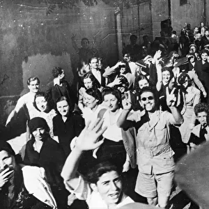 Crowd of civilians in Beirut, Lebanon. 12th November 1943