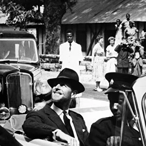 Duke of Edinburgh at Bathurst, Gambia, during world tour. February 1957 P000123