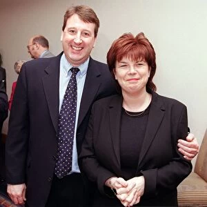 Elaine C Smith actress November 1999 with Richard Littlejohn journalist both speakers
