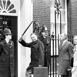Filming of BBC TV Programme Yes Minister, outside the