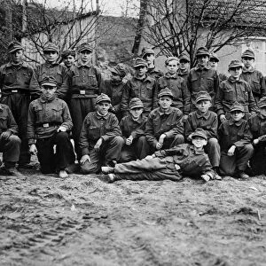 German child soldiers captured near Kulmbach, Germany by the US 3rd Army