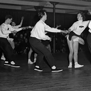 A group of people doing the jive. 21st March 1956
