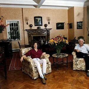 Jenny Seagrove and her Director boyfriend Michael Winner in their home relaxing