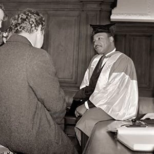 Martin Luther King November 1967, getting a honorary degree at Newcastle University