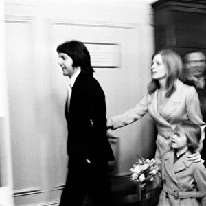 Paul McCartney weds Linda Eastman at Marylebone Registry Office, London