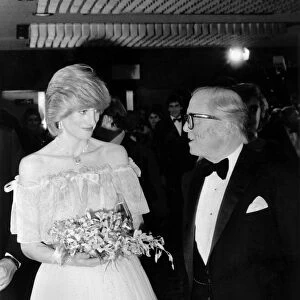 Princess Diana and Sir Richard Attenborough at the London Premiere of his Oscar winning