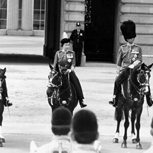 The Queen takes part in Trooping of the Colour ceremony with 1st Battalion Grenadier