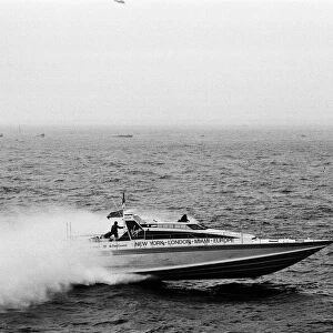 Richard Bransons Powerboat Virgin Atlantic challenger broke the Trans-Atlantic sea