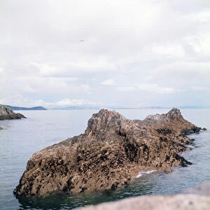 Rocks outside Mevagissey Harbour, Cornwall. 1973