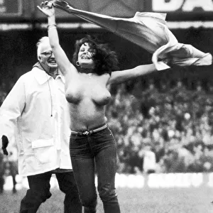 Streaker Erica Roe lets it all hang out at Twickenham during the England-Australia rugby