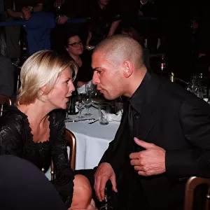 Ulrika Jonsson and Stan Collymore Febuary1998 at The 1998 Brit Awards